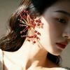 1Pair Exaggerated Snowflake Earrings Crystal Beaded Beaded Crystal Earring  Bridal Accessories
