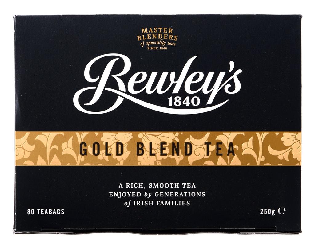 Bewleys Gold Blend Tea Bags for Pot, 80 Tea Bags (250g)