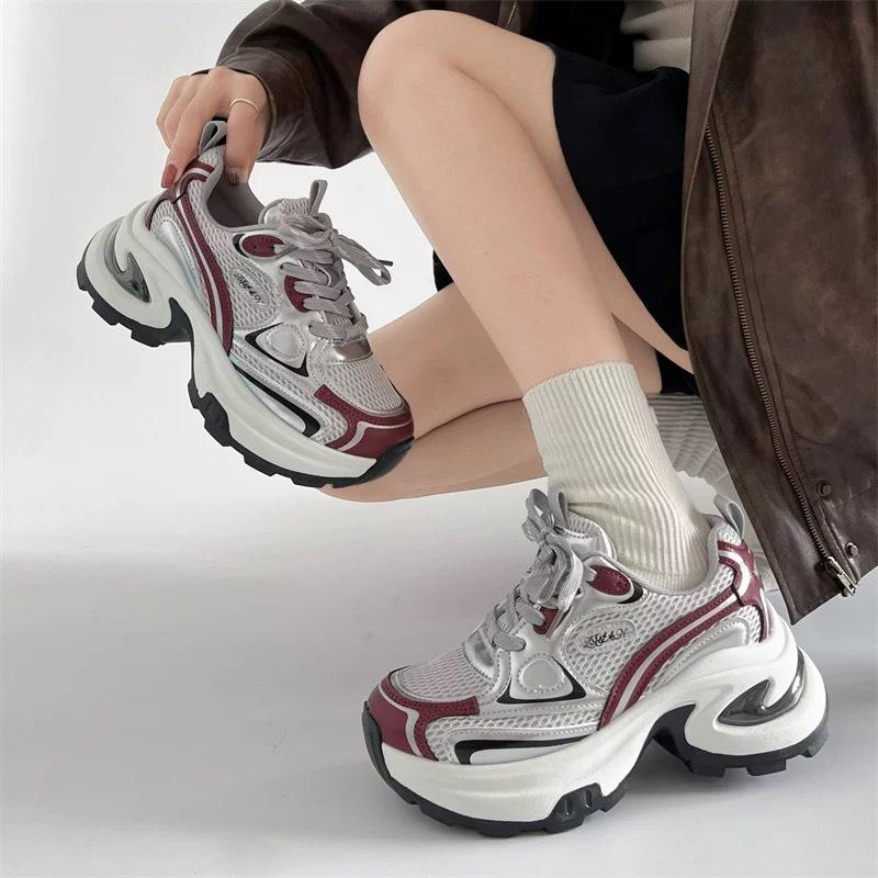 Small thick-soled heightening lightweight dad shoes women's new summer casual versatile fashion sneakers