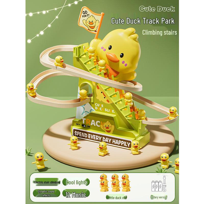Children's Educational Stair-Climbing Yellow Duck Toy for Ages 1-3