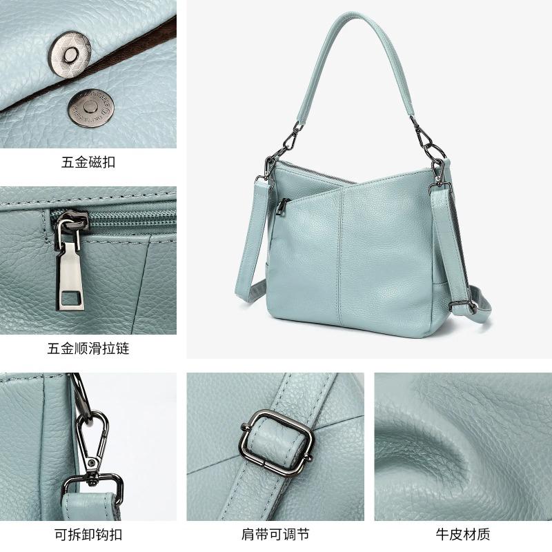 2026 New Niche-Design Women's Genuine Leather Crossbody Bag - Spacious Cvertible Shoulder Purse for Effortless Commuting