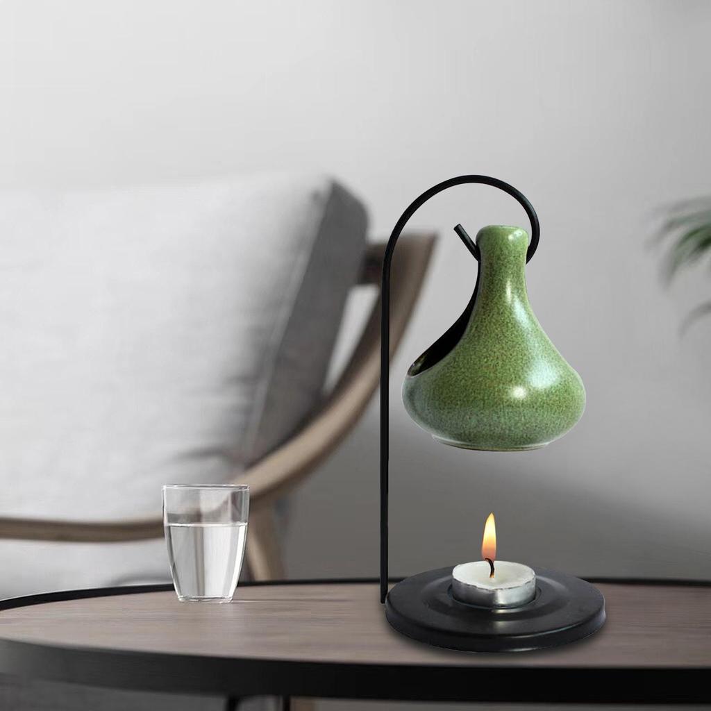 Essential Oil Burner Candle Stand Furnace Wax Melt Warmer Ceramic Tealight Candle Holder for Home Meditation Christmas Bedroom