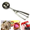 Stainless Steel Spoon with Spring Handle for Kitchen Ice Cream Fruit Cake