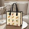 Cute Cartoon Fruit Tote Bag Casual Large Capacity Reusable Shopping Handbag for Daily Outdoor Use