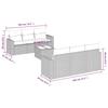 VidaXL Salon de Jardin avec Coussins 7 pcs, Canapés avec Pieds Réglables, Ensemble de Meubles d'Extérieur Patio Terrasse, 3218703