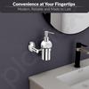 Grade Stainless Steel Silver Wash Basin Handwash Holder/Wall Mounted Dispenser/Bathroom Accessories - Oreva (Chrome)