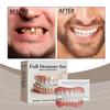 1Set False Teeth Silicone Upper Lower Veneers Perfect Denture Silicone Kit Temporary Orthodontic Fake Tooth Oral Hygiene Care