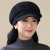 Women Winter Hat Plush Fur Lined Warm Cap For Women Casual Rabbit Fur Blend Streetwear Outdoor Fashion Knitted Hat
