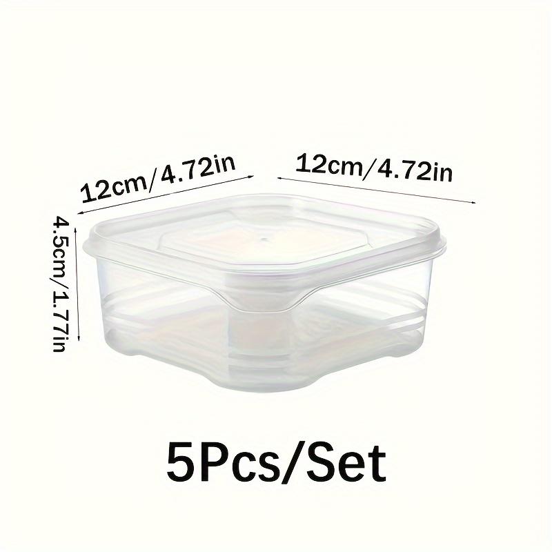 

5 шт., Контейнеры для фруктов и овощей в холодильнике, Коробки для хранения продуктов с имбирем и чесноком, Герметичные кухонные принадлежности для сохранения свежести 350ML/5pcs