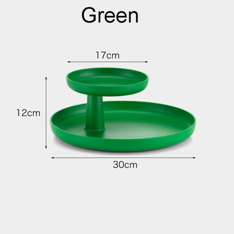 

Вращающийся скандинавский поднос для хранения, подставка для ювелирных изделий, круглая, 2 слоя, АБС-пластик, фруктовница зелёный