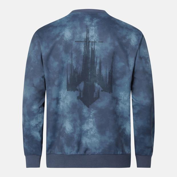 DESCENTE Training Round Neck Sweatshirt Denim Blue Sr121Tht11