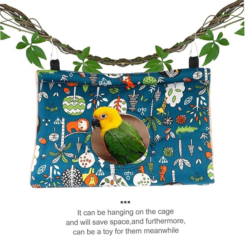 1 Stück Vogelnesthöhle, Dreieckige Belüftete Warme Hängematte für Pfau, Graupapagei, Vogelkäfig-Anhänger, Dekoratives Nest, Schlaflebensraum