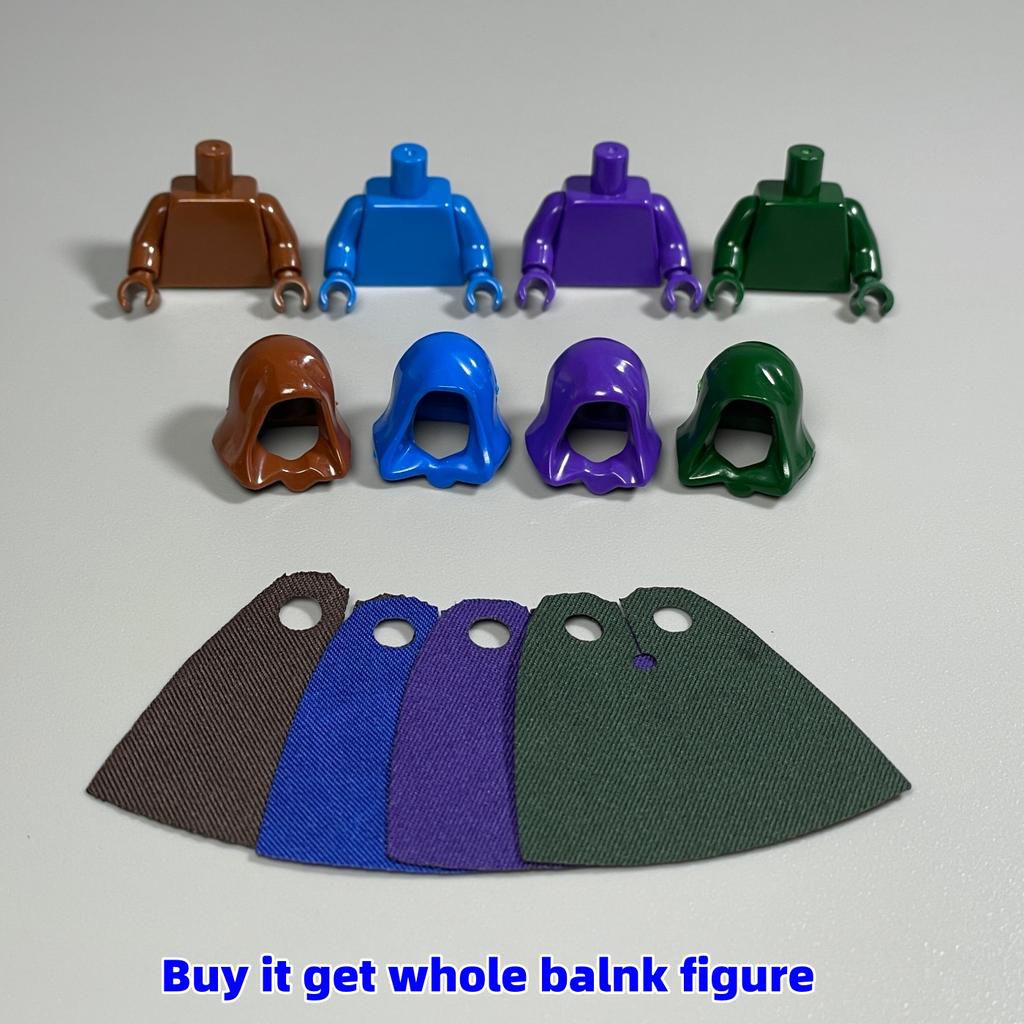 Peças MOC Cabeça Capuz Capacete Abaixado Figura 4cm Corpo Acessório de Roupa 30381 15428 blocos de construção brinquedos presentes para crianças