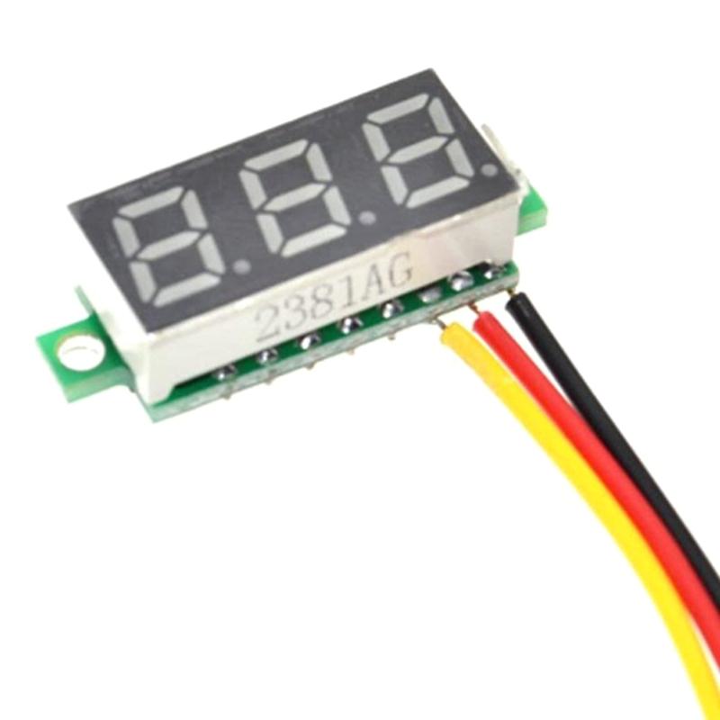 10Pieces Voltage Tester Mini Digital DC Voltmeter with 0.28 Inch LED Display Display Voltage Tester Meter DC 0-100V
