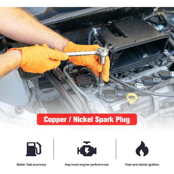 TORCH F7RTC Spark Plug Replace For NGK 5534/BPR7ES V-Line-19, For Bosch 7992/WR5DC 4038/WR5DP, For Champion 332/RN7YC 415/RN9YC 818/RN2C,For Denso