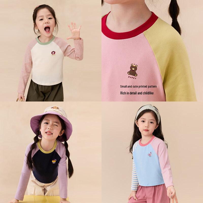 

LUSON Baby Girl s Raglan Sleeve Striped Long-Sleeved T-Shirt 80