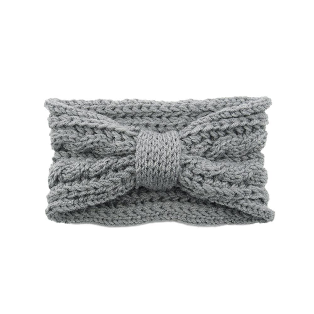 Široká mašle čelenka Vlněná pletená čelenka Retro tkané vlasové doplňky Šik styl pokrývka hlavy na mytí obličeje