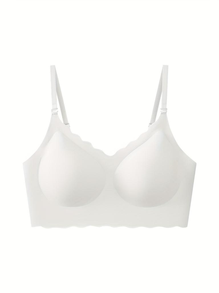 U-shaped Backless Lingerie for Women, Gathered with Chest Cushion, Worn with Hollowed Out Vest, One-piece Seamless Backless Sexy Bra