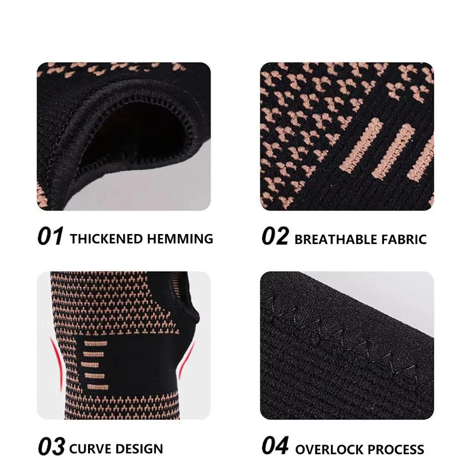 Copper Fiber Wrist Brace Support for Gym Tennis Powerlifting Elastic Sport Bandage Hand Fitness Wrap