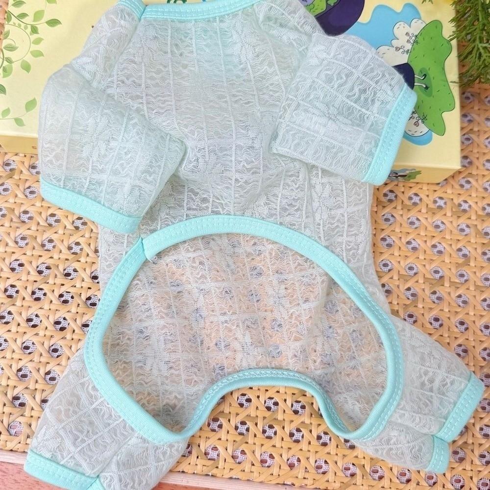 Hollow Mesh Dog Clothes Breathable Dog Outfit Pet Four-legged Wear  Indoor Outdoor Use