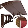 Auvent pour Porte d'Entrée - SPRINGOS - 80x120cm - Aluminium - Polycarbonate - Marron