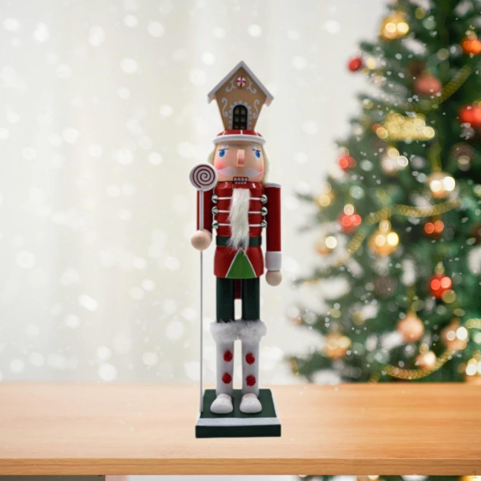 

Nutcracker Figure Decorative Piece Office Display Holiday Tabletop Ornament Candy