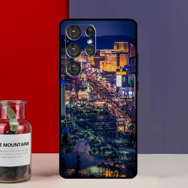 Las Vegas Strip Nevada Funda Case For Samsung Galaxy S25 Ultra S9 S10 S20 S21 S22 Plus S23 FE S24 Ultra Phone Cover