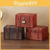 Storage Car Wooden Organizer Lockable Medicine Box With Retro Woven Password