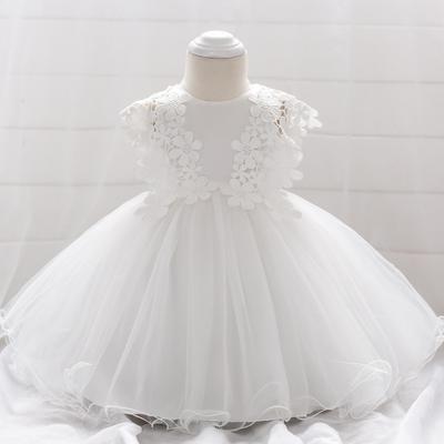 Toddler Baby Flower Dress for Girls Newborn 1 Year Birthday Ball Gown Christening Princess Dresses Wedding Evening Summer Dress