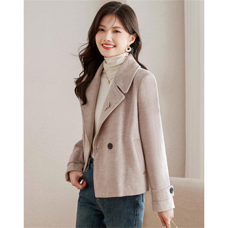 Shangjing Women's Petite Elegant Wool Blend Winter Coat