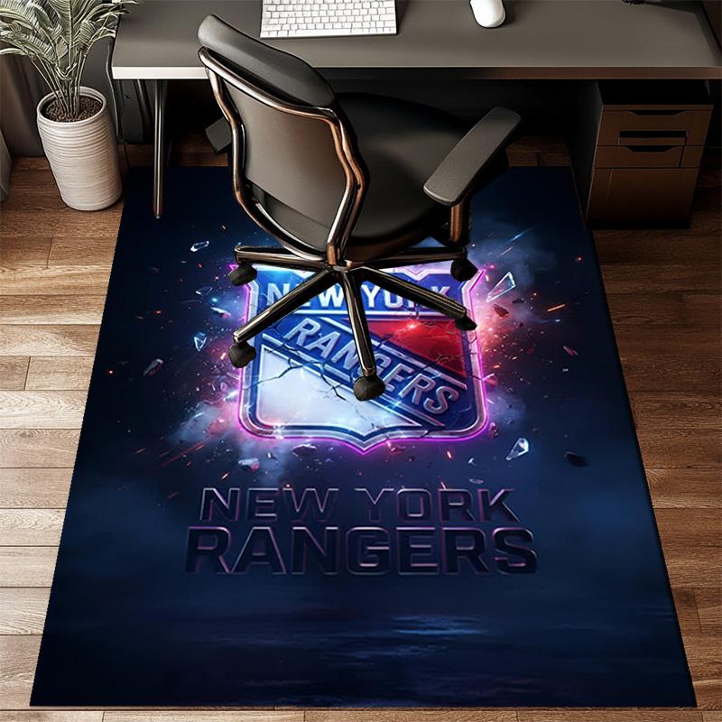 New York Crest Floor Mat for Living Room, Game Rooms, Office, Bedroom, Office Floor Mat Playful Design, Christmas Fan Gifts