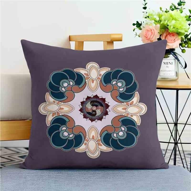 Classical Pattern Pillow Coversofa Living Room Cushion Cover Officewaist Pillow Bedside Square Pillowcase Removable and Washable