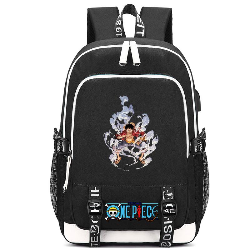 Anime One Piece Charge Versatile Bag Document Bag for Boy Girl Back To School Book Bag Large Capacity Student Goku Bag Men Women Leisure Travel Bag