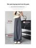 Spring 2025 New Chinese Jacquard Satin Wide-Leg Ice Silk Pants – Women's Popular Casual Style