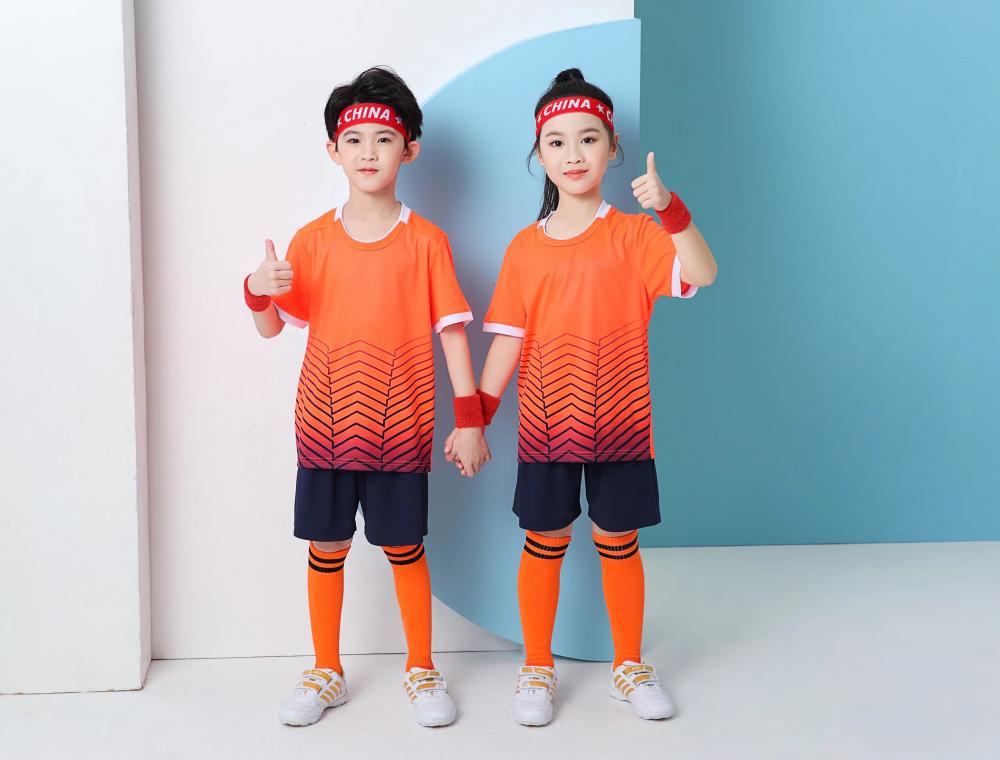 Soccer Uniform Set Male And Female College Students Short Sleeve Sports Adult Children Quick Dry Training Uniform Competition Team Uniform Fb04