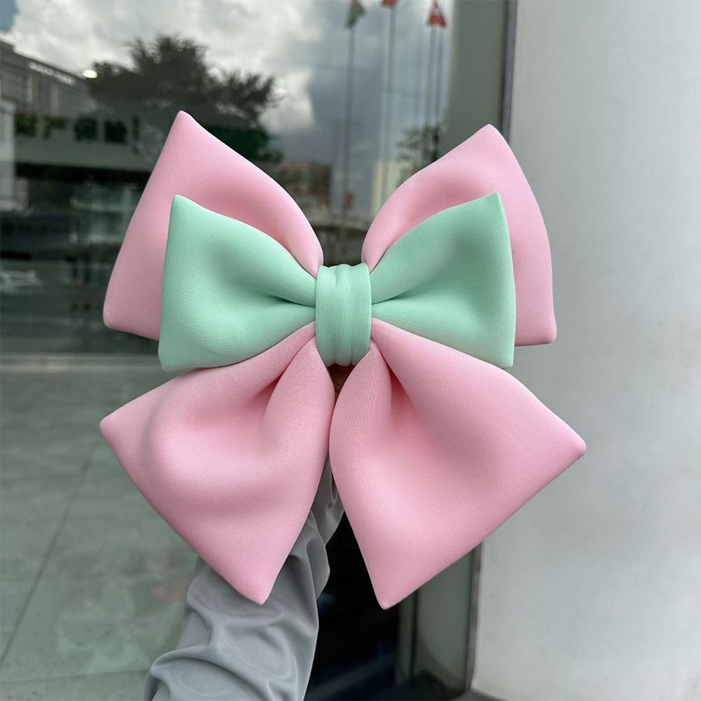 Dual-color Bow Motorcycle Helmet Decoration Electric Bike Helmet Accessories for Car Body Decoration Bowknot For Girl Women
