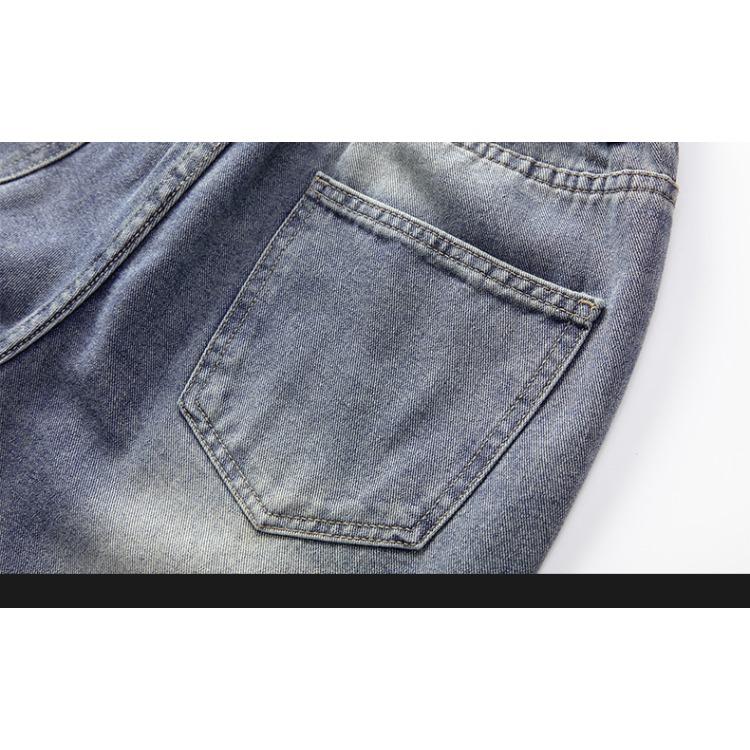 Retro Solid Color Flared Jeans Loose Straight Pants Men Spring Casual Trousers Vintage