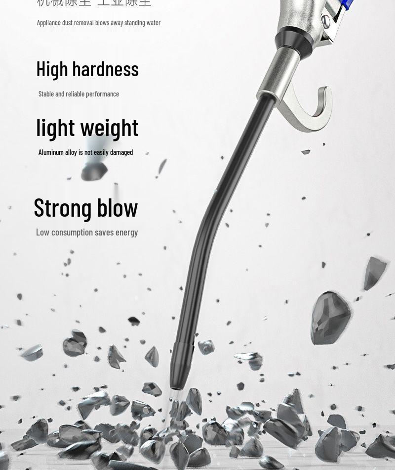 Non-slip Rubber Handle Alloy High-Pressure Air Blow Gun for Dust Removal