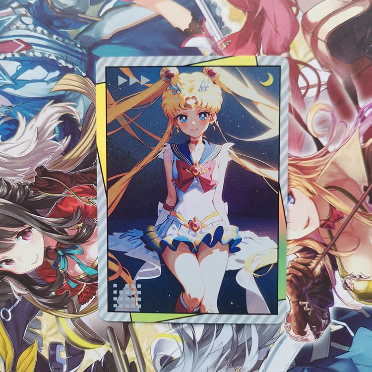 Diy 5pcs/set Sailor Moon Tsukino Usagi Self Control Collect Signature Trading Flash Card Anime Cartoon Christmas Gift Toy