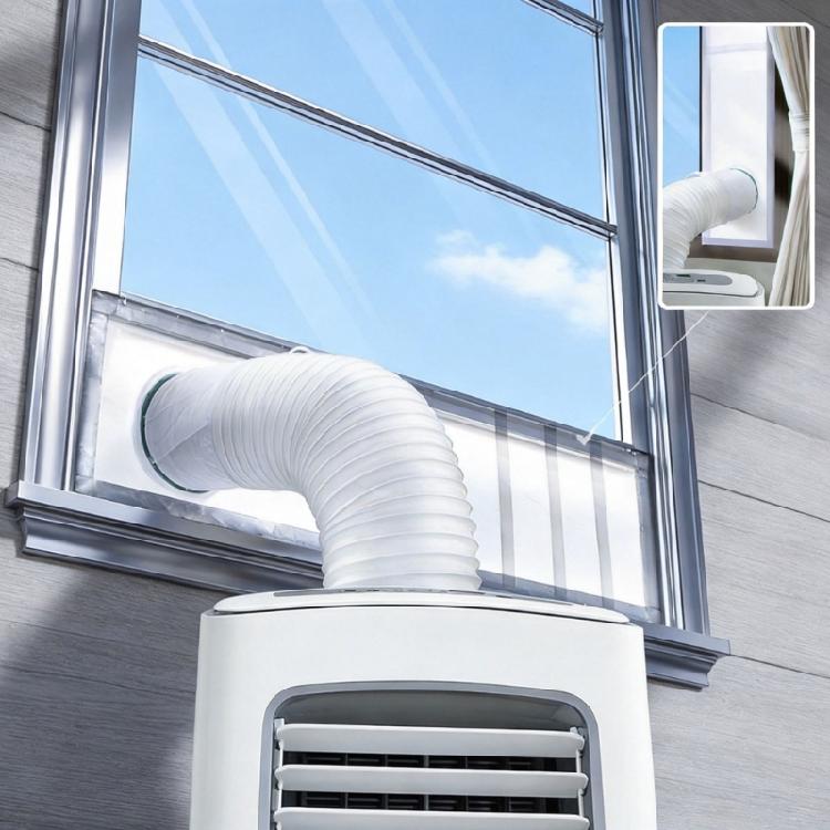 Universal Air Lock Window Seal Cloth Adjustable Air Conditioner Window Seal Kit For Exhaust Hose Duct Enduring