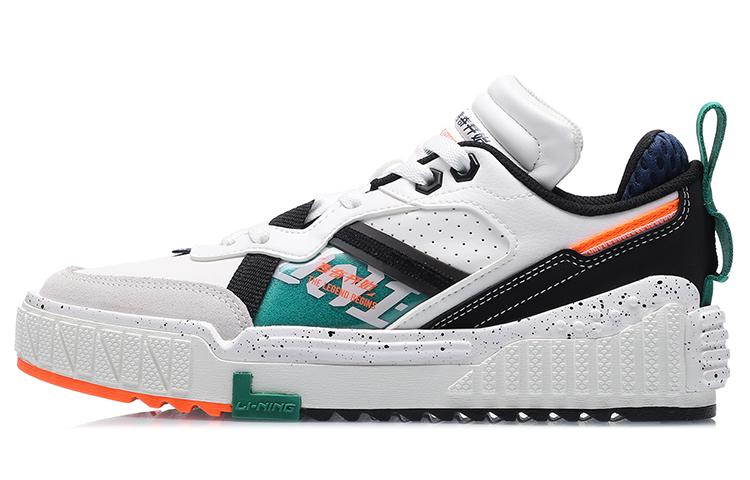 Li Ning 001 UNBLOCK Skateboard Shoes Women s Low Top White/Green AGCQ232-1 35.5