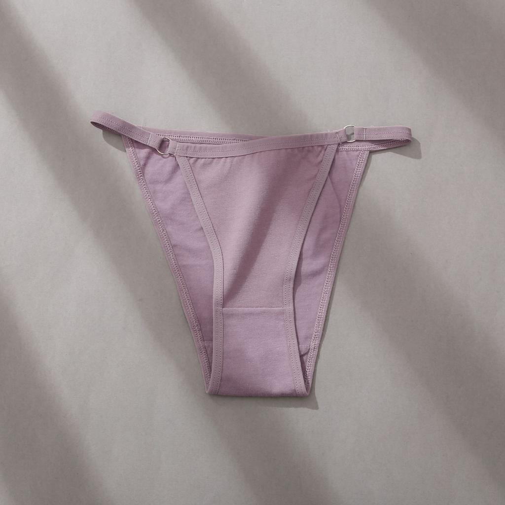 Damen-Slips dünner Bund niedrige Taille Baumwoll-Slips Ring sexy Damen-Bikini-Slips L