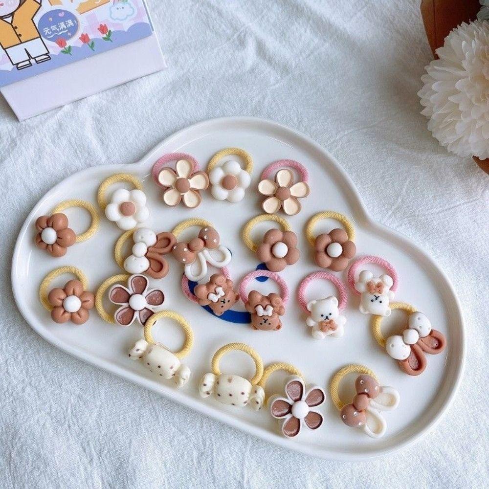 

10/20 шт., детская мини-петля для волос, коричневое кольцо для волос, корейский головной убор, веревка для волос, детский аксессуар для волос