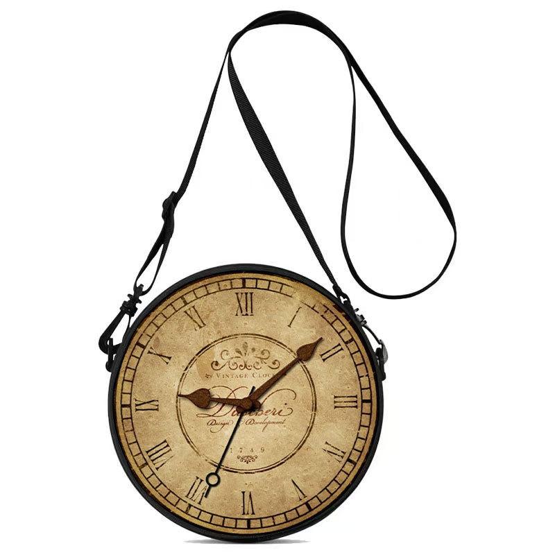 Women'S Personalized Vinyl Record Small Round Bag Can Be Carried And Carried Polyester Multi-Functional Cosmetic Bag Storage Bag