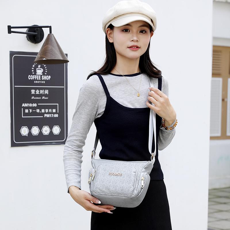 Women's Nylon Tote Bag Shoulder Bag Multi-compartment Mother Bag Lightweight Crossbody Bag