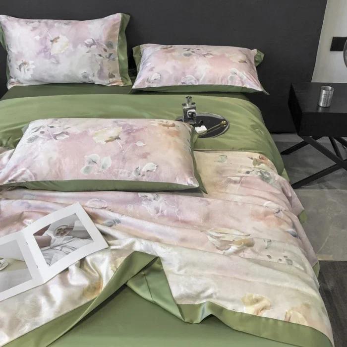 Tencel air conditioner quilt 4-piece summer washable silk summer cool quilt thin sleeping naked ice silk summer quilt