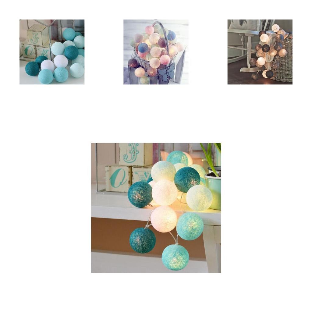 Enchanting 20 Led Colorful Cotton Ball String Lights For Parties And Celebrations