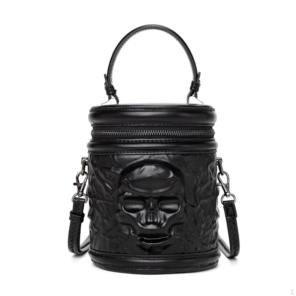 Stylish Bucket Handbag with Shoulder Strap Vegan Leather Faux Compact Versatile