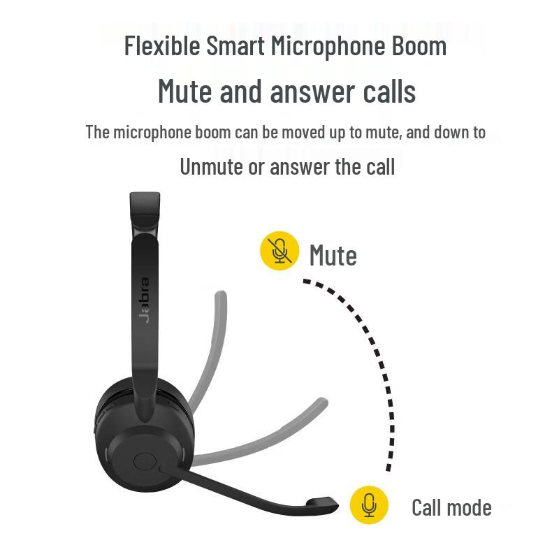 Jabra Evolve2 65 Flex MS Wireless Headset with Charging Pad (CN version)