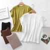Elastic Cotton Round Neck Sleeveless T-shirt for Women Summer Loose Fit Thin Top Plus Size for Inner Outer Wear Solid Color Base Shirt